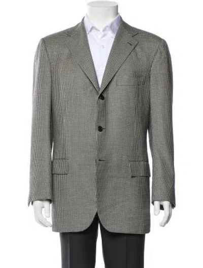 Pre-owned Kiton Cashmere Patterned Sport Coat In Multi