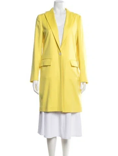 Pre-owned Kiton Cashmere Peacoat In Yellow