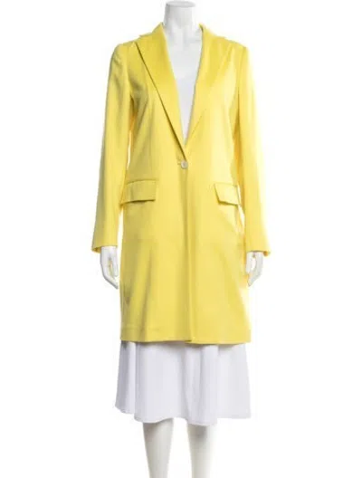 Pre-owned Kiton Cashmere Peacoat In Yellow