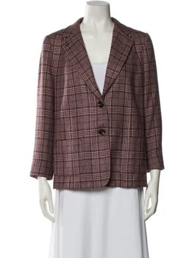 Pre-owned Kiton Cashmere Plaid Print Blazer In Multi