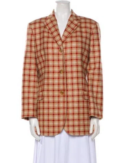 Pre-owned Kiton Cashmere Plaid Print Blazer In Multi