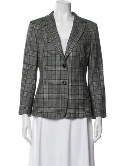 Pre-owned Kiton Cashmere Plaid Print Blazer In Multicolor
