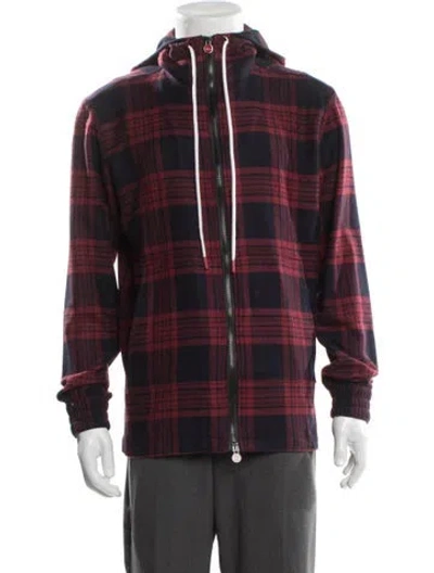 Pre-owned Kiton Cashmere Plaid Print Windbreaker In Multi