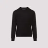 Kiton Cashmere-silk Blend Sweater With Classic Crew Neckline In Black
