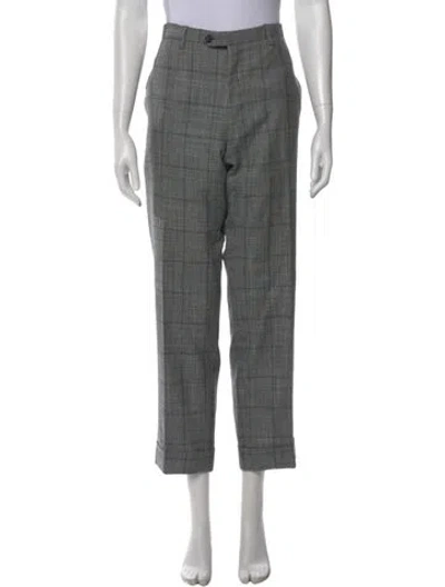 Pre-owned Kiton Cashmere Straight Leg Pants In Gray