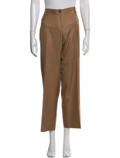 Pre-owned Kiton Cashmere Straight Leg Pants In Green
