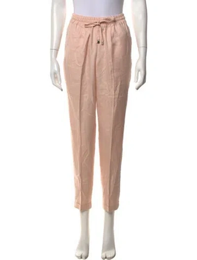 Pre-owned Kiton Cashmere Straight Leg Pants In Pink