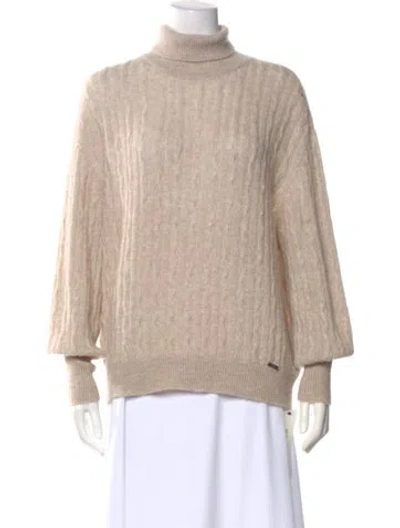 Pre-owned Kiton Cashmere Turtleneck Sweater In Neutral