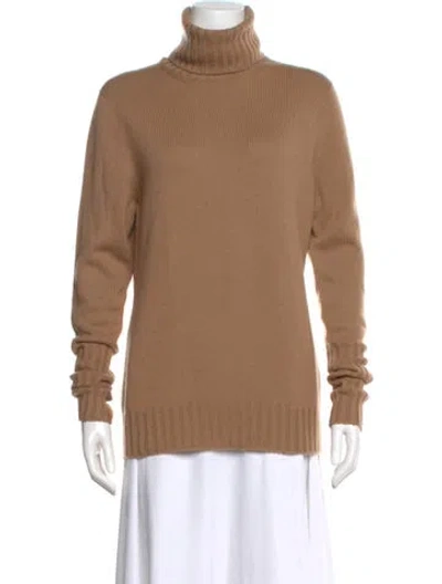 Pre-owned Kiton Cashmere Turtleneck Sweater In Neutral