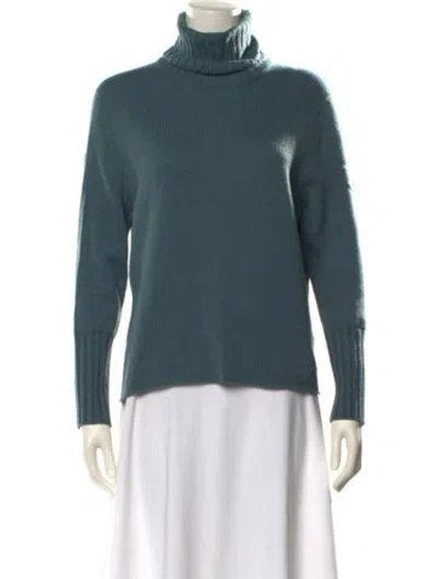 Pre-owned Kiton Cashmere Turtleneck Sweatshirt In Green