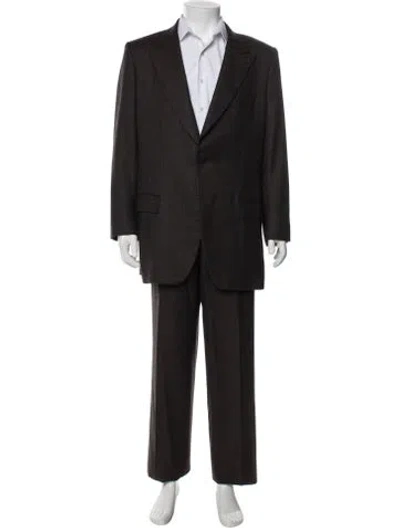 Pre-owned Kiton Cashmere Two-piece Blazer In Brown