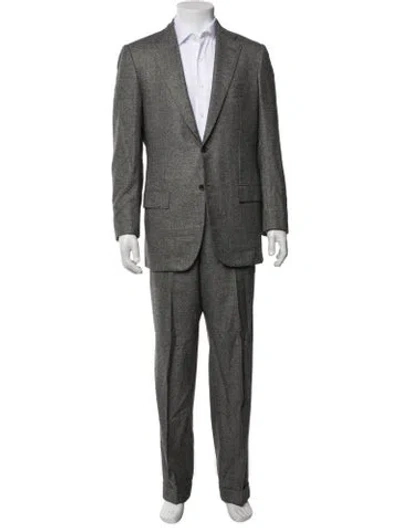 Pre-owned Kiton Cashmere Two-piece Blazer In Gray