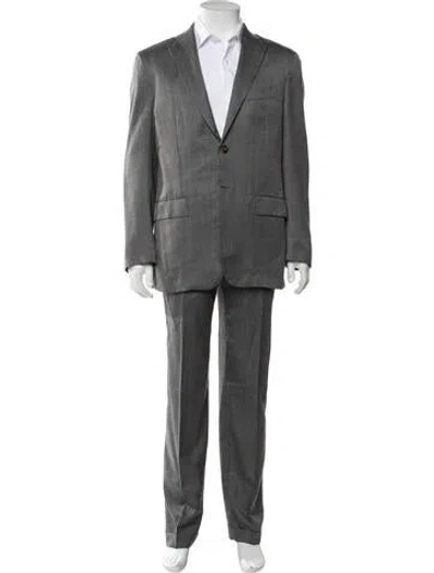 Pre-owned Kiton Cashmere Two-piece Blazer In Grey