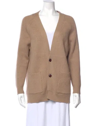 Pre-owned Kiton Cashmere V-neck Sweater In Neutral