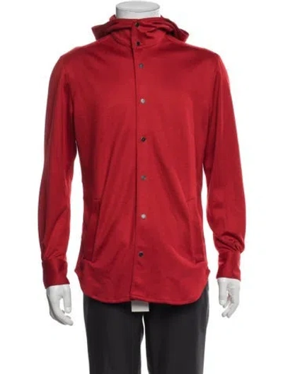 Pre-owned Kiton Cashmere Windbreaker In Red