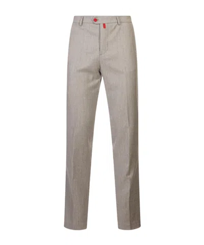 Kiton Casual Trousers With Belt Loops In Gray