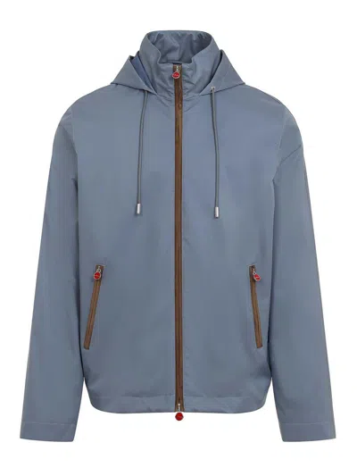 Kiton Zip-up Bomber Jacket In Grey