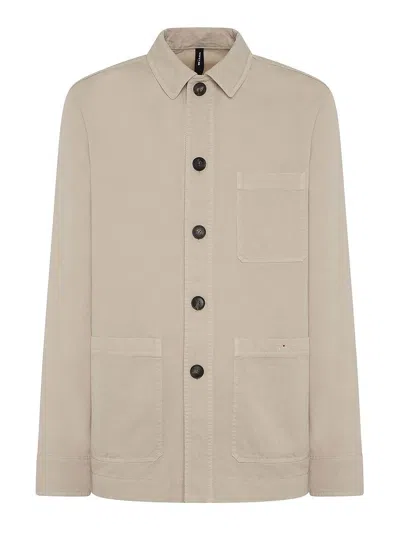 Kiton Long-sleeved Buttoned Jacket In Brown
