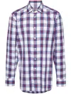 Kiton Checked Cotton Shirt In White