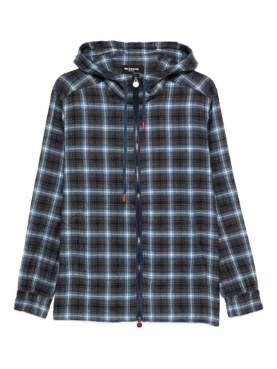Kiton Checked Hooded Jacket In Multi