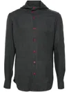 Kiton Checked Hoodie In Grey