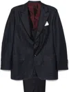 Kiton Checkered Suit In Blau