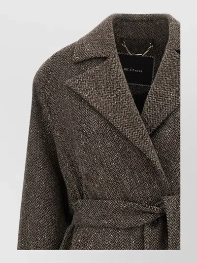 Kiton Chevron Wool Coat