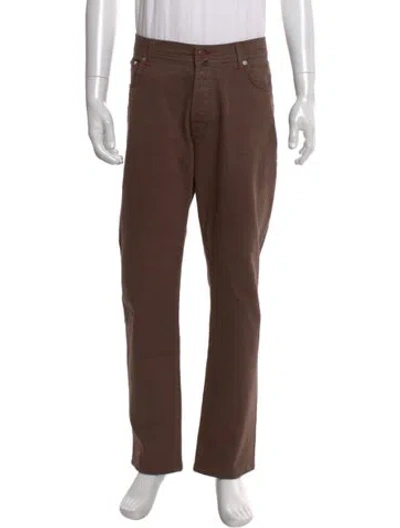 Pre-owned Kiton Chinos In Brown