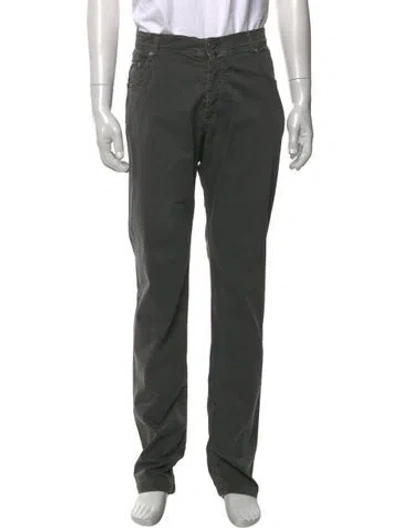 Pre-owned Kiton Chinos In Gray