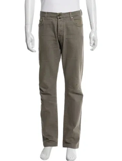 Pre-owned Kiton Chinos In Green