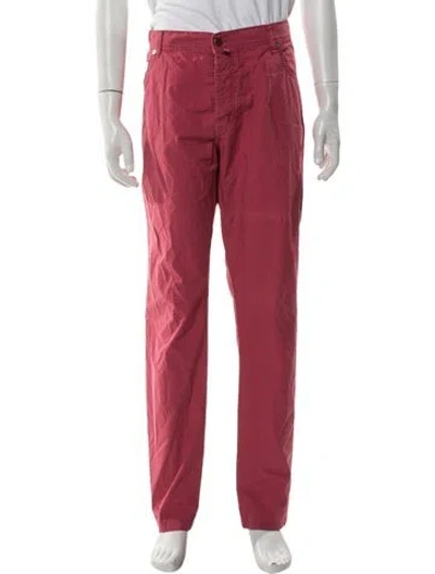 Pre-owned Kiton Chinos In Red