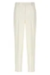 Kiton Slim Fit Trousers Featuring Front Pleats In White