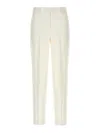 Kiton Slim Fit Trousers Featuring Front Pleats In White