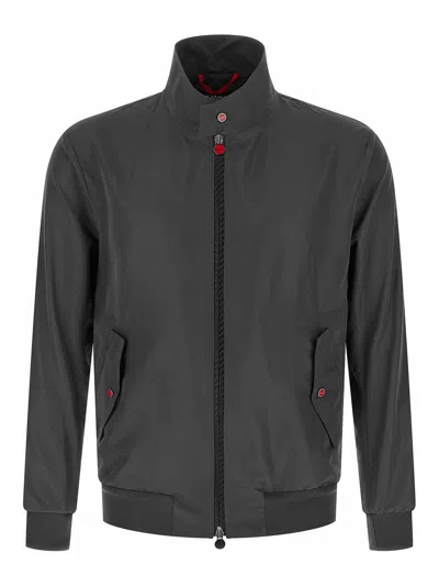 Kiton Lightweight Bomber Jacket In Grey