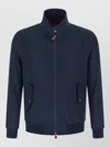 Kiton Cima Jacket Structured Cut Mandarin Collar In Blue