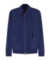 Kiton Cima Jacket Structured Cut Mandarin Collar In Blue