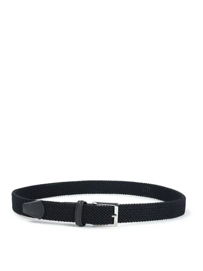Kiton Elastic Belt In Blue