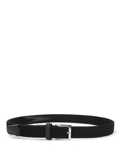 Kiton Elastic Belt In Black