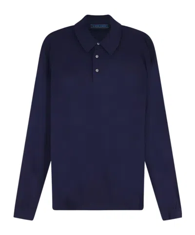 Kiton Ciro Buttoned Polo Shirt In Blue