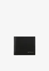 Kiton Ciro Paone Bi-fold Logo Leather Wallet In Black