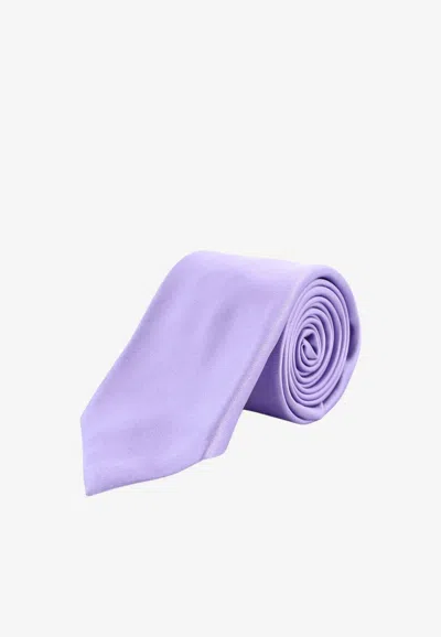 Kiton Ciro Paone Classic Silk Tie In Purple