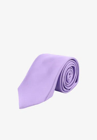 Kiton Ciro Paone Classic Silk Tie In Purple