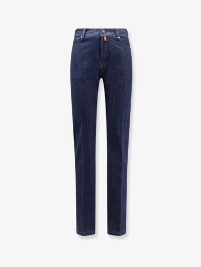 Kiton Ciro Paone Cotton Blend Jeans In Blue