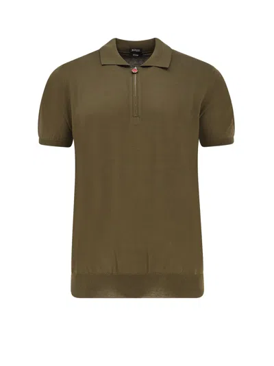 Kiton Ciro Paone Cotton Polo Shirt In Green
