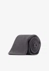 Kiton Ciro Paone Essential Wool Tie In Gray