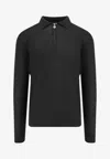 Kiton Ciro Paone Half-zip Polo T-shirt In Black