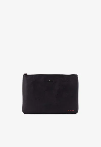 KITON CIRO PAONE ICONIC LOGO CLUTCH