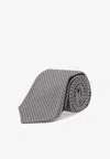 Kiton Ciro Paone Jacquard Silk Tie In Gold