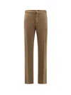 Kiton Ciro Paone Lyocell Trouser With Drawstring At Waist In Brown