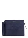 Kiton Ciro Paone Logo Lettering Leather Clutch